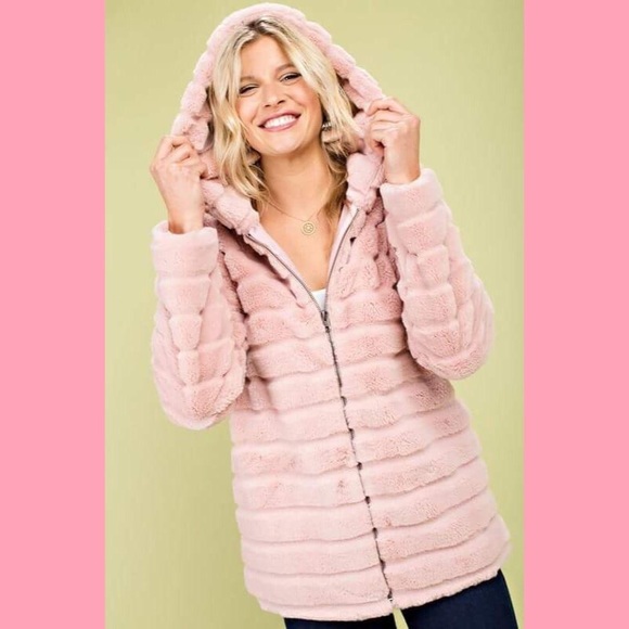 🆕LAST Jaclyn |  Ultra Soft Pink Hooded Jacket - Picture 6 of 8